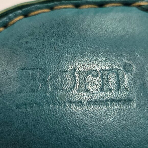 Børn Opanka Women's Teal Leather Thong Flip Flop Slide Casual Sandals Size 10 - Picture 8 of 8